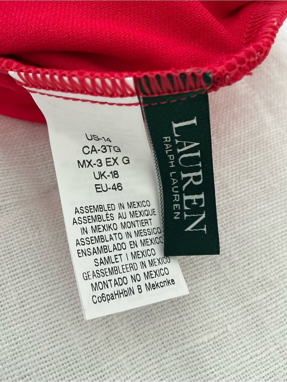 NWT Lauren Ralph Lauren Red Halter One-Piece Swimsuit - Picture 4 of 9